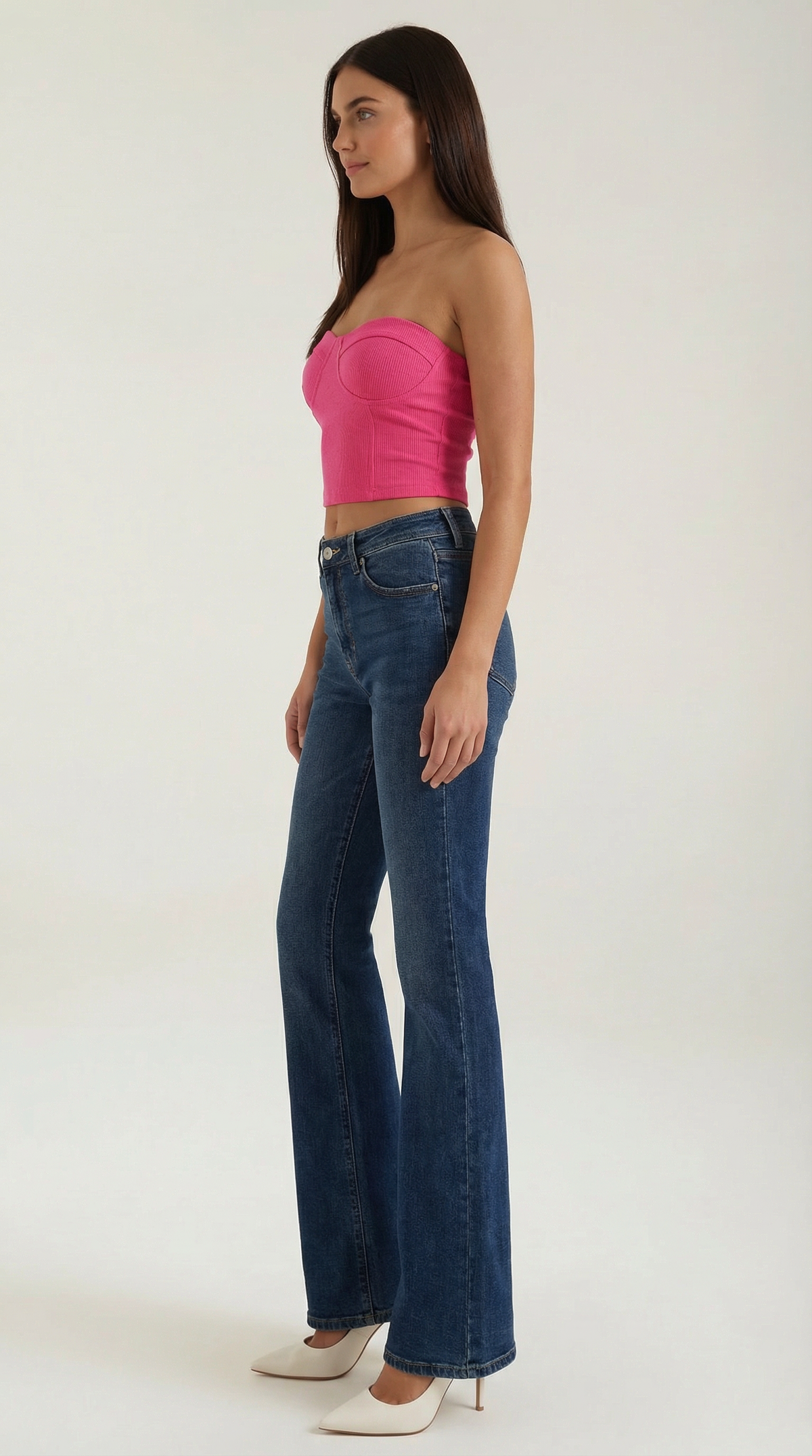 Canotta Bustier Donna a Coste