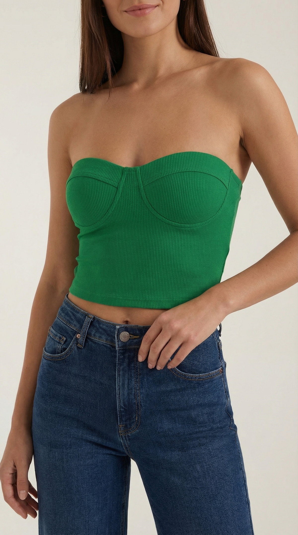 Canotta Bustier Donna a Coste