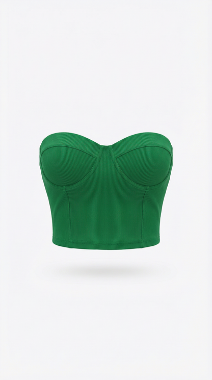 Canotta Bustier Donna a Coste