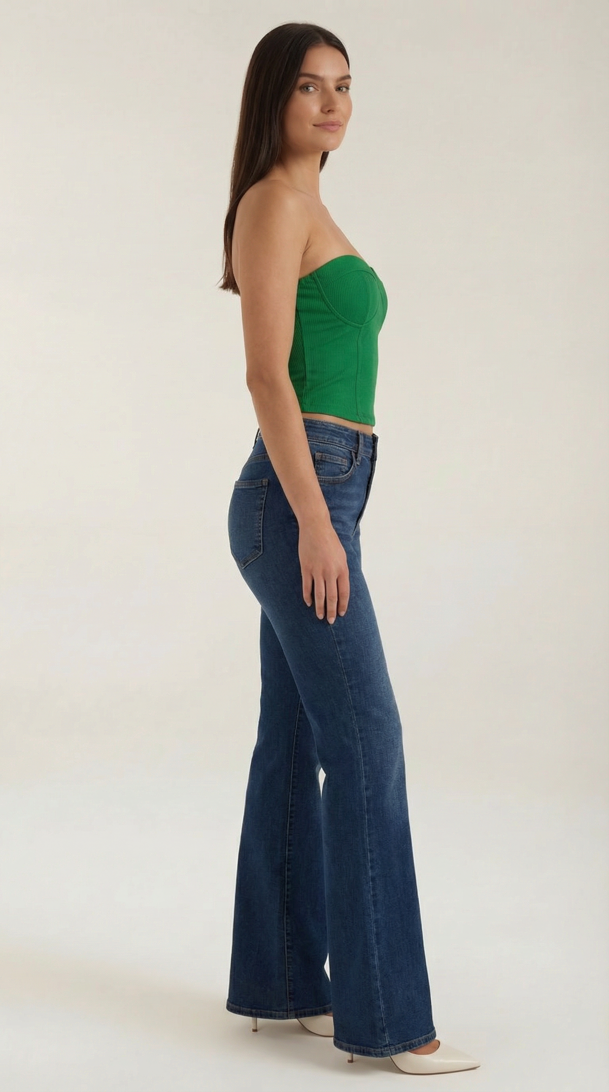Canotta Bustier Donna a Coste