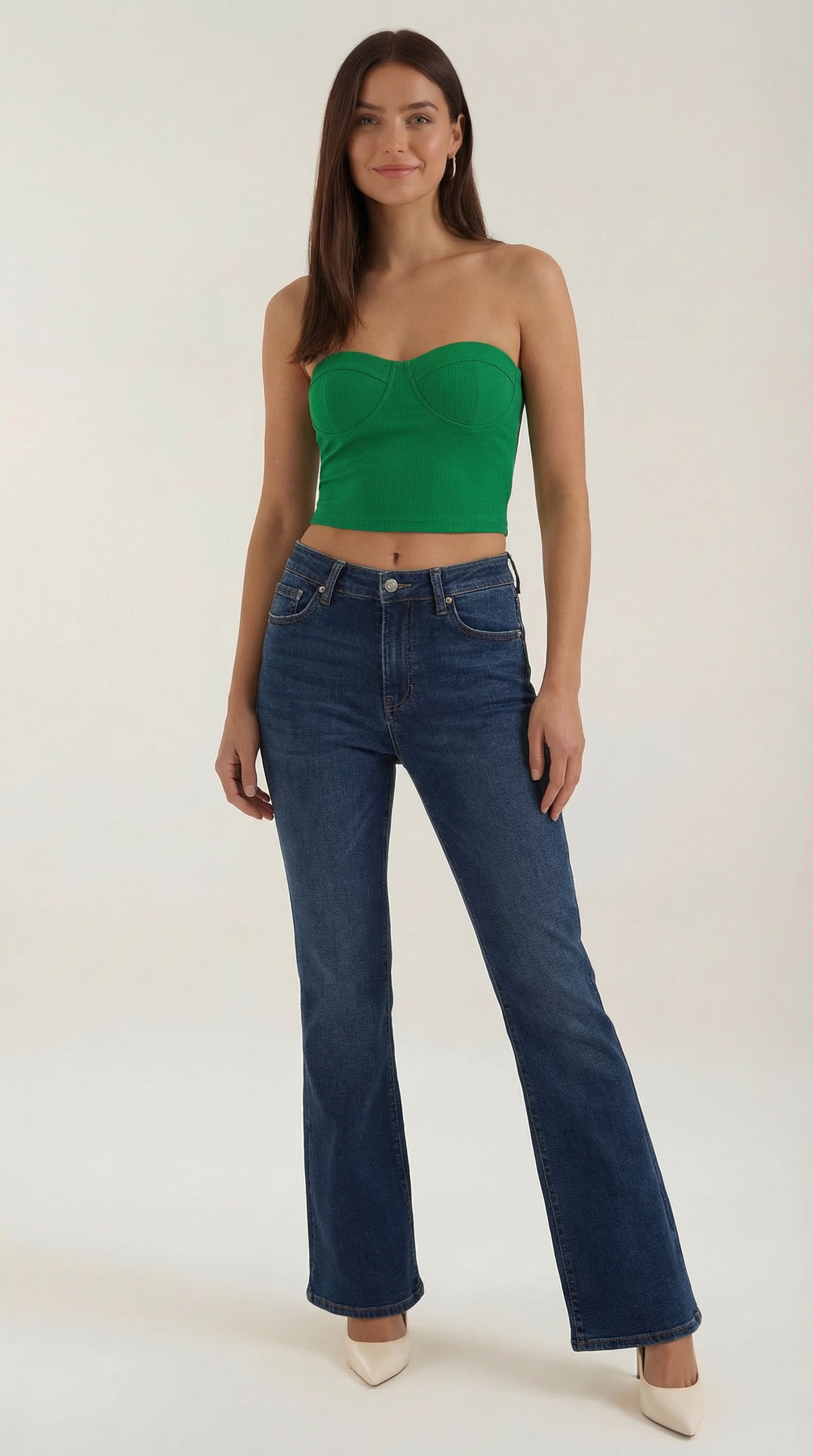 Canotta Bustier Donna a Coste