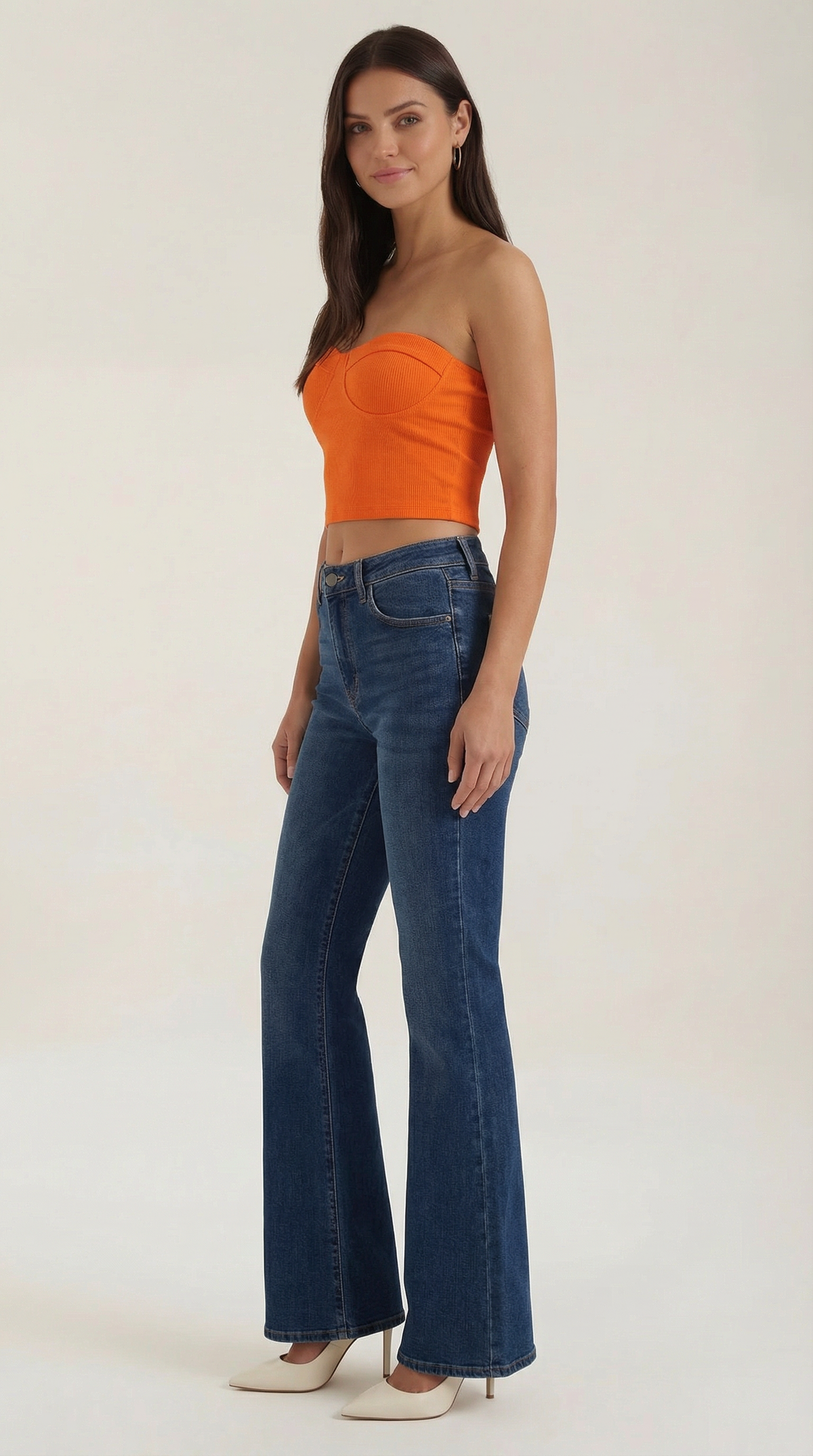 Canotta Bustier Donna a Coste