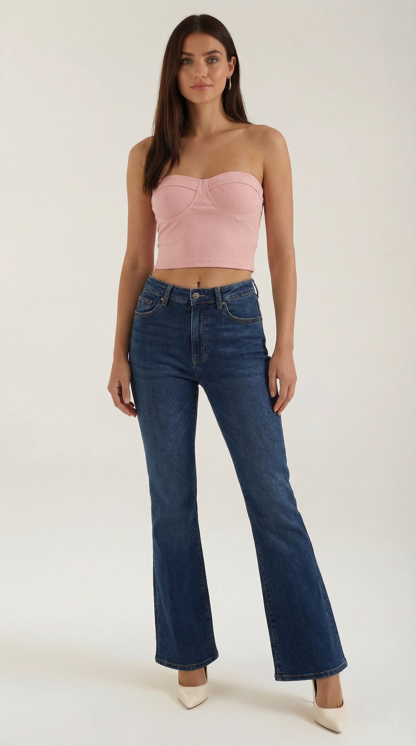 Canotta Bustier Donna a Coste