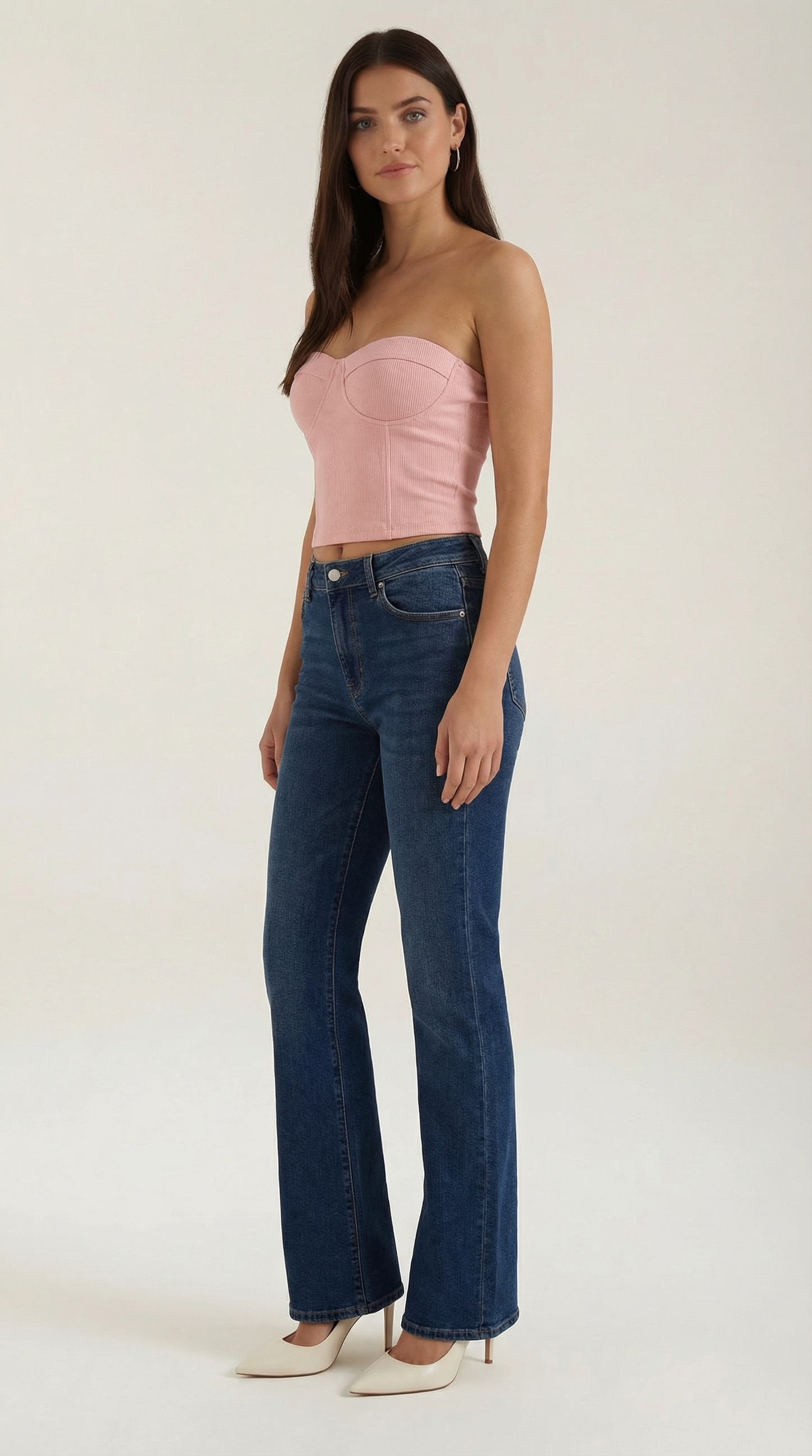 Canotta Bustier Donna a Coste