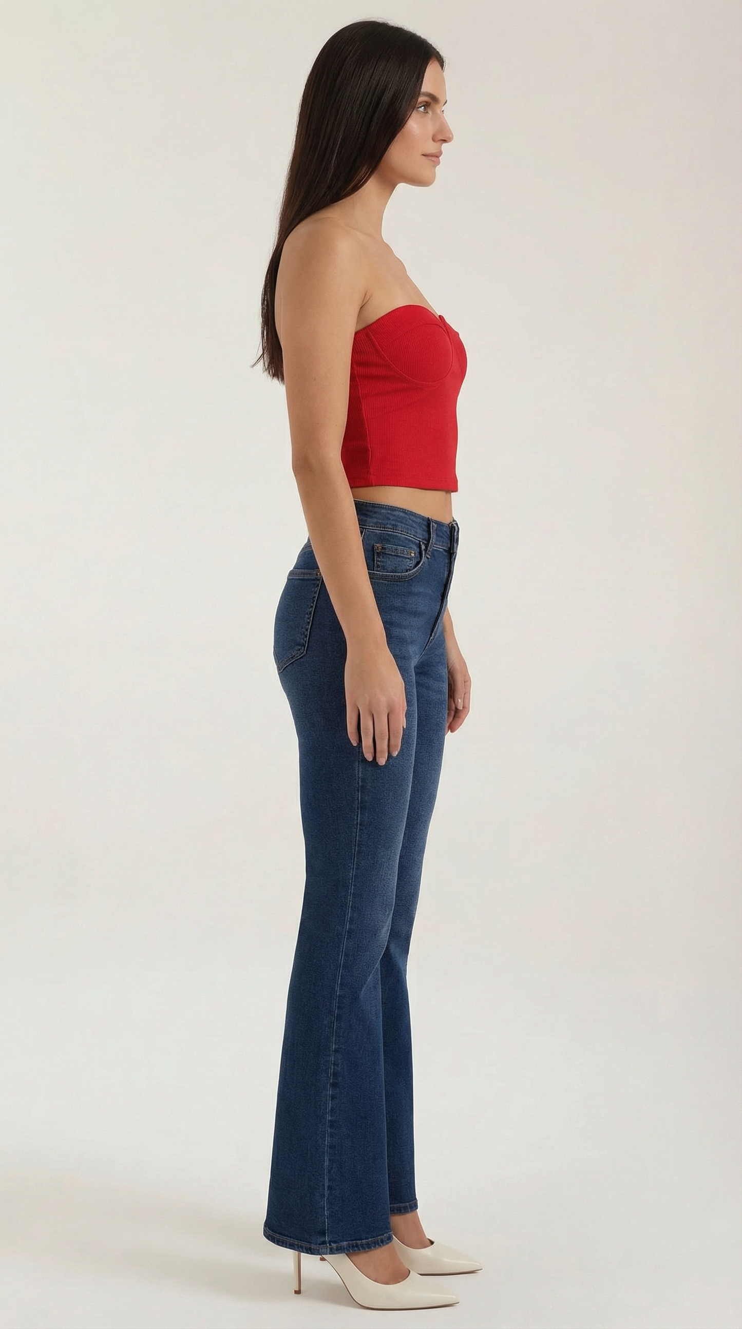 Canotta Bustier Donna a Coste