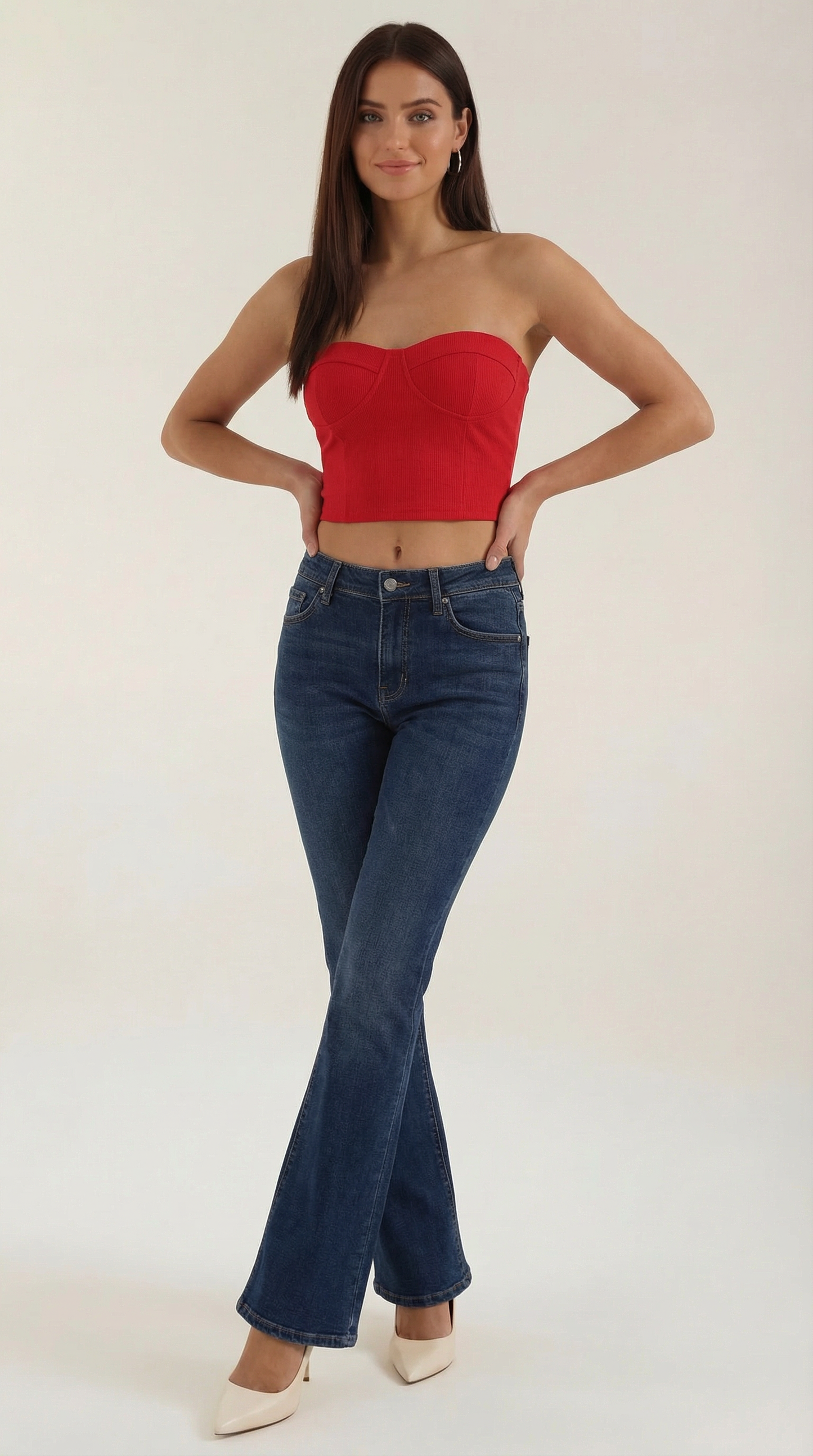 Canotta Bustier Donna a Coste