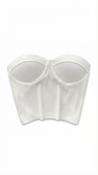Canotta Bustier Donna a Coste