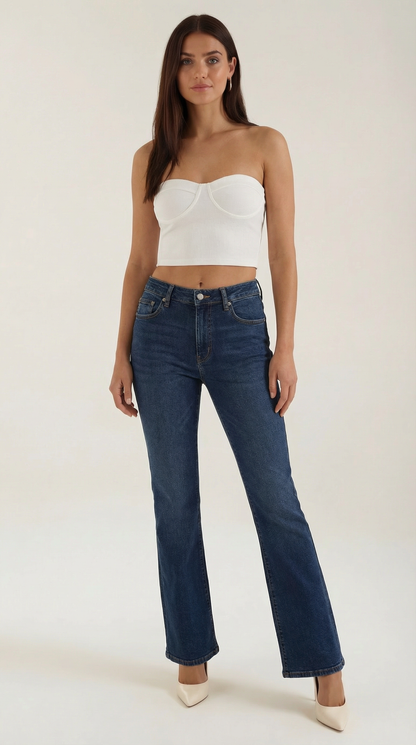 Canotta Bustier Donna a Coste
