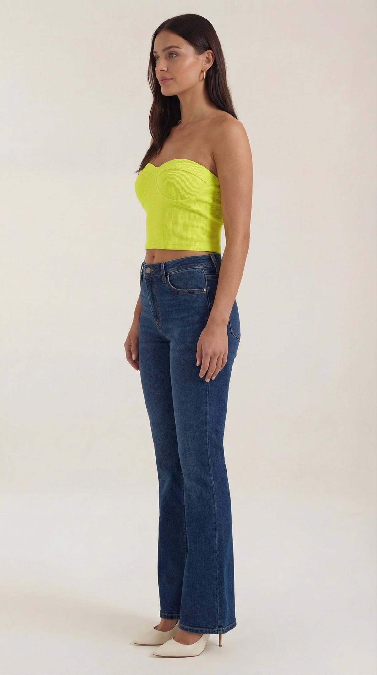 Canotta Bustier Donna a Coste