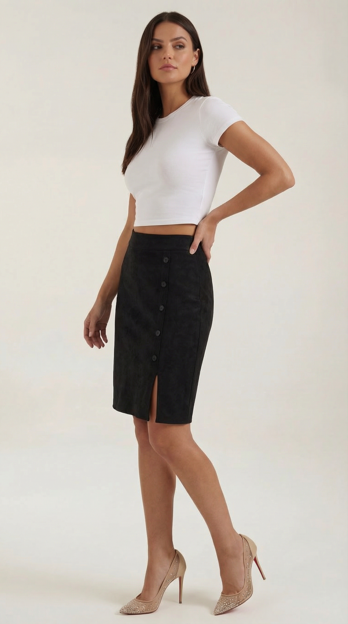 Minigonna Donna con Bottoni