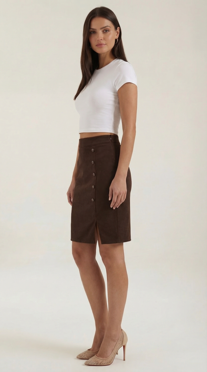 Minigonna Donna con Bottoni