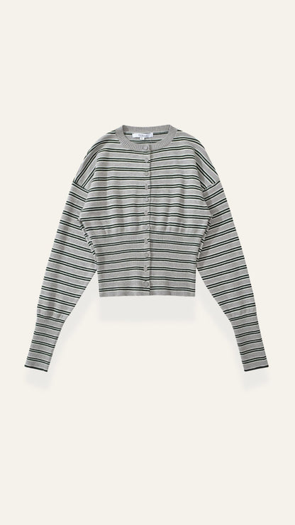Cardigan Crop Donna a Righe