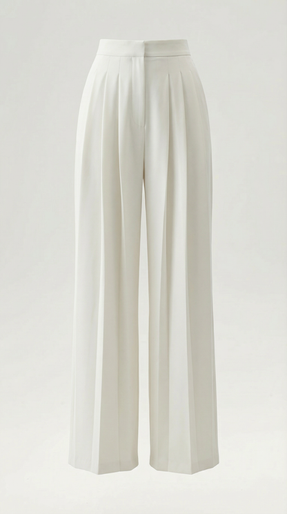 Pantaloni Donna Plissettati in Crepe