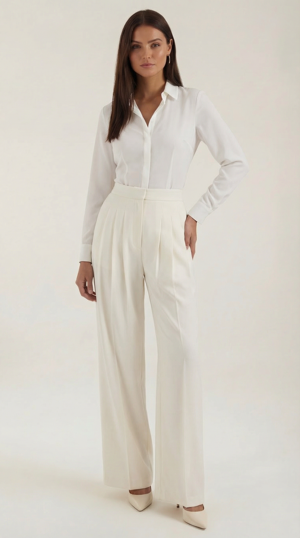Pantaloni Donna Plissettati in Crepe