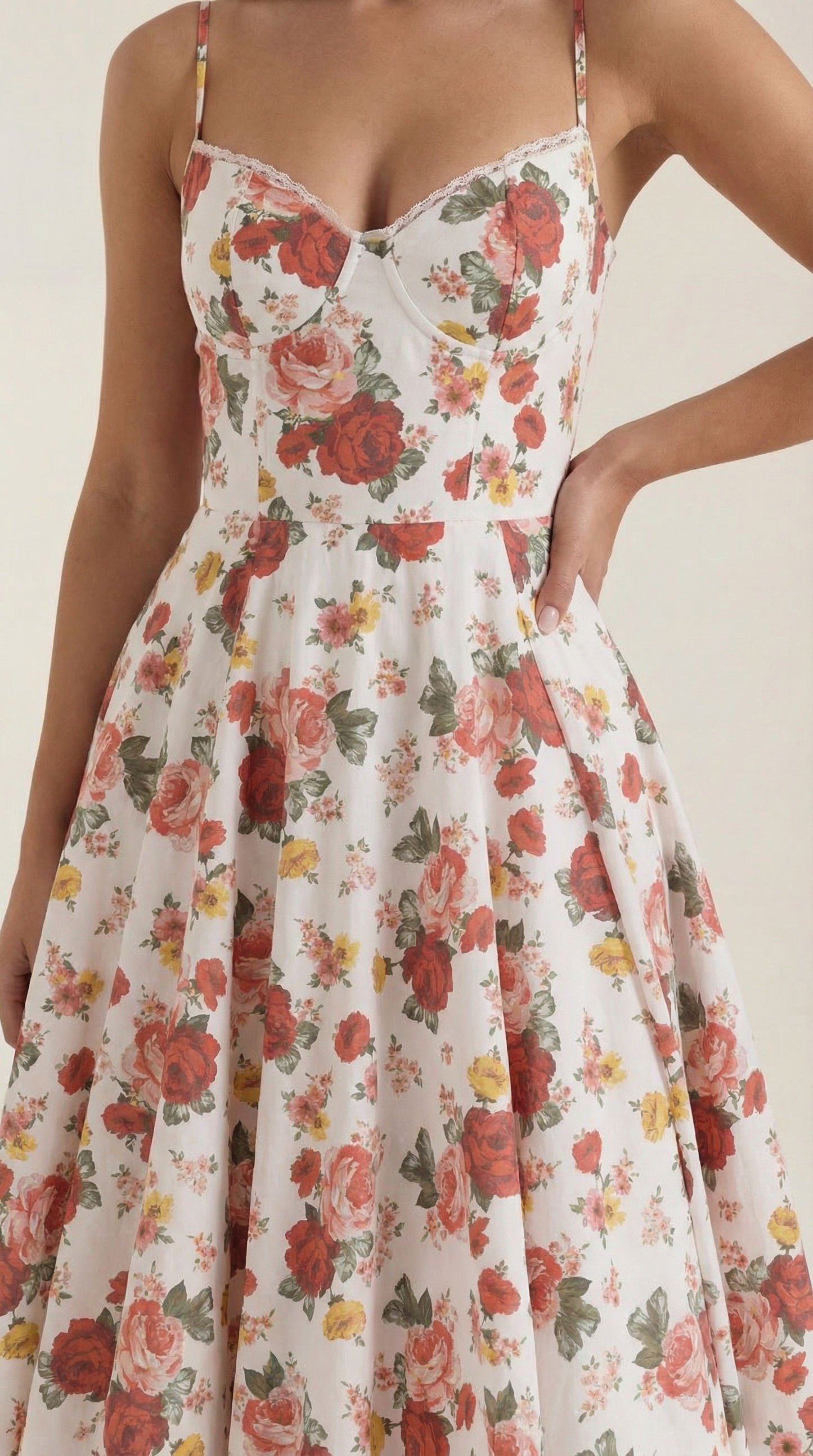 Abito Midi Donna in Tulle con Scollo a Cuore