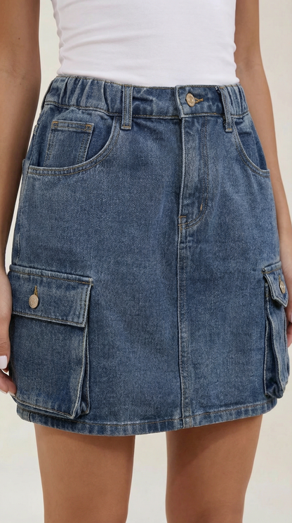 Minigonna Cargo Donna con Tasche