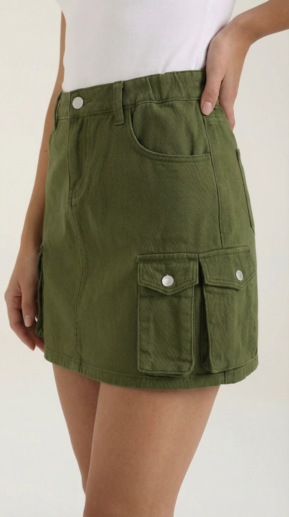 Minigonna Cargo Donna con Tasche