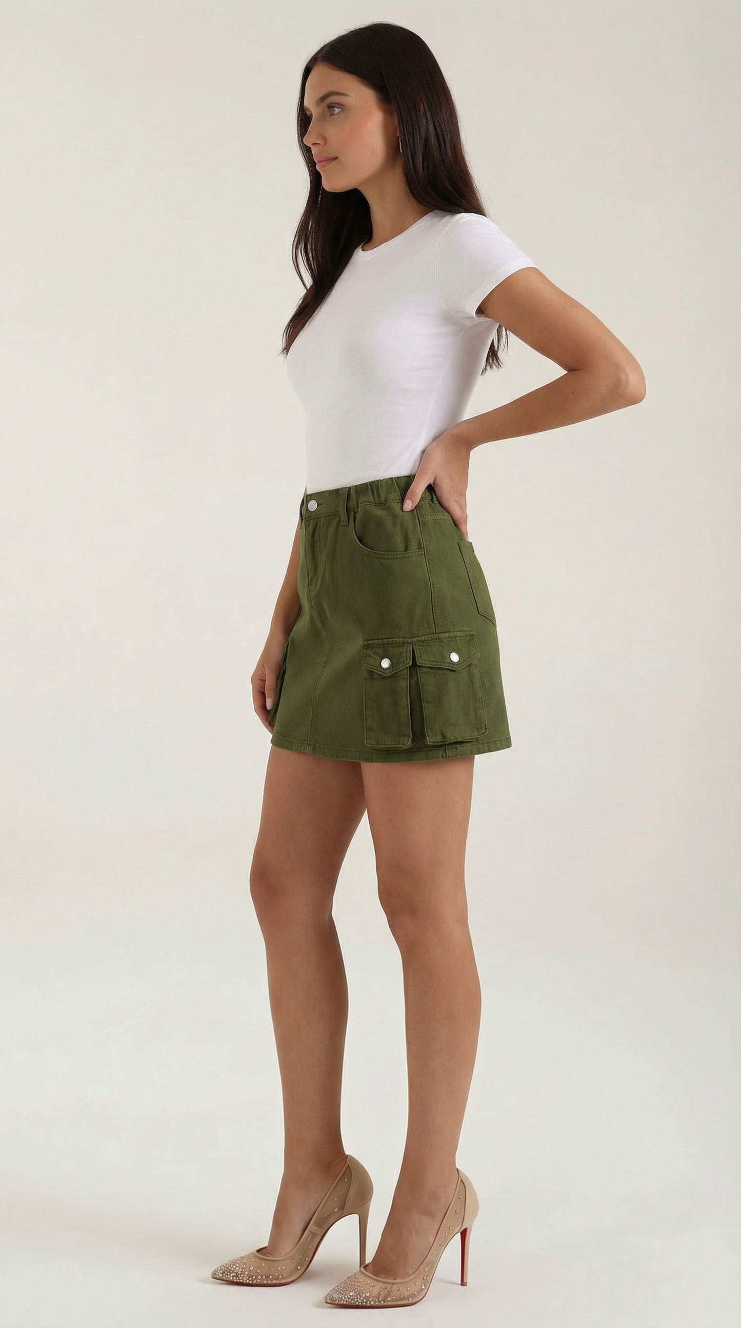 Minigonna Cargo Donna con Tasche