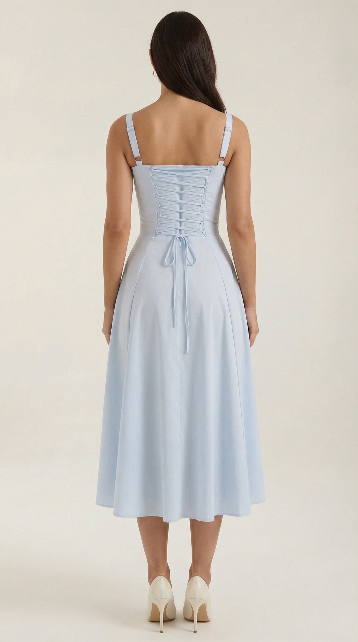 Abito Midi Donna con Allacciatura