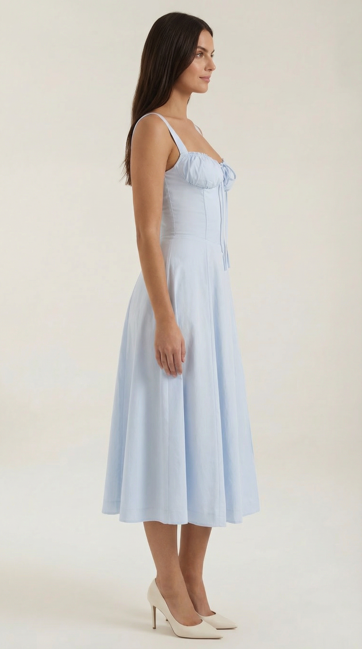 Abito Midi Donna con Allacciatura