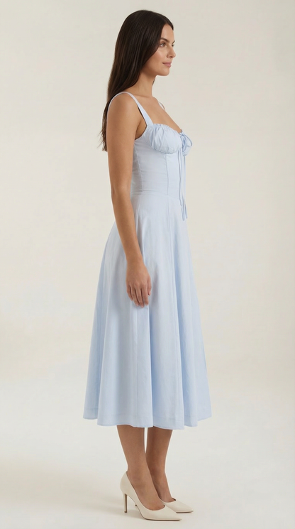 Abito Midi Donna con Allacciatura
