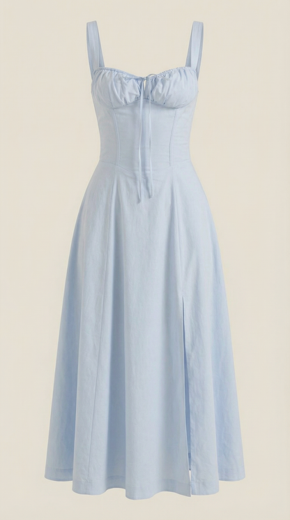 Abito Midi Donna con Allacciatura