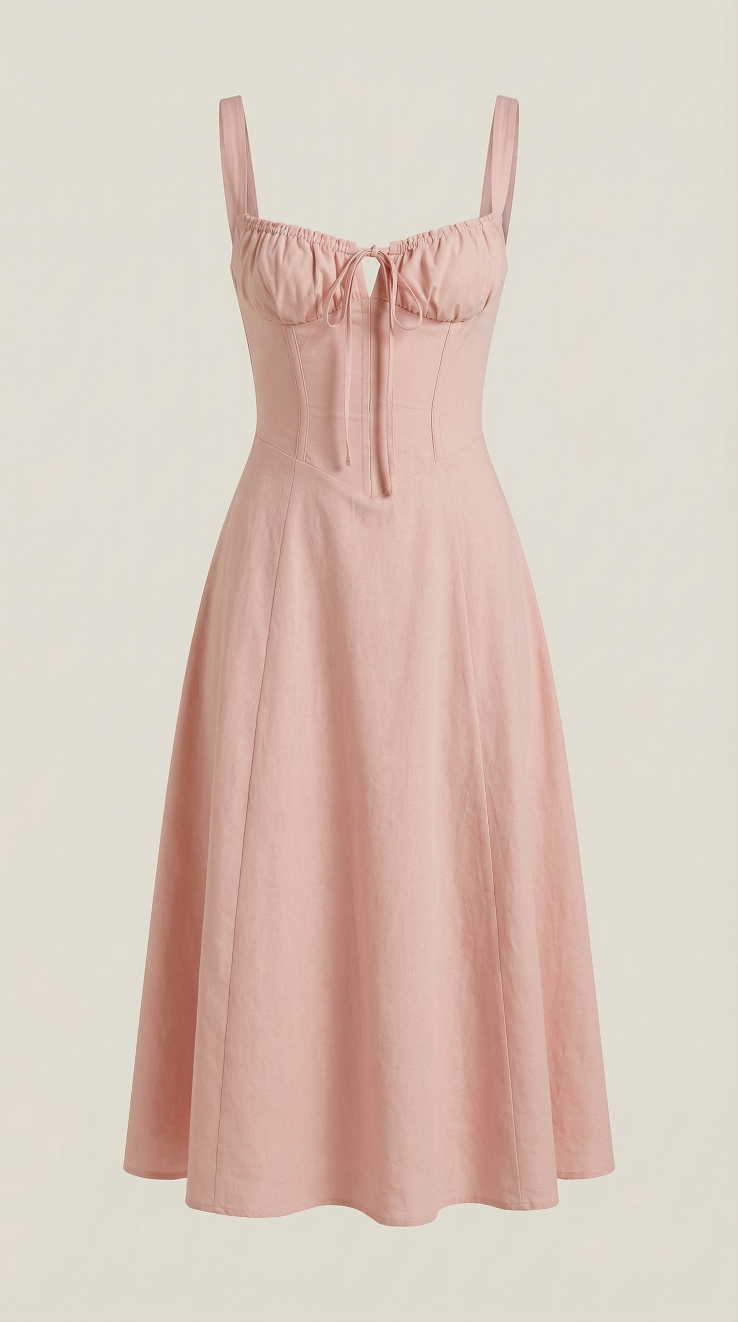 Abito Midi Donna con Allacciatura