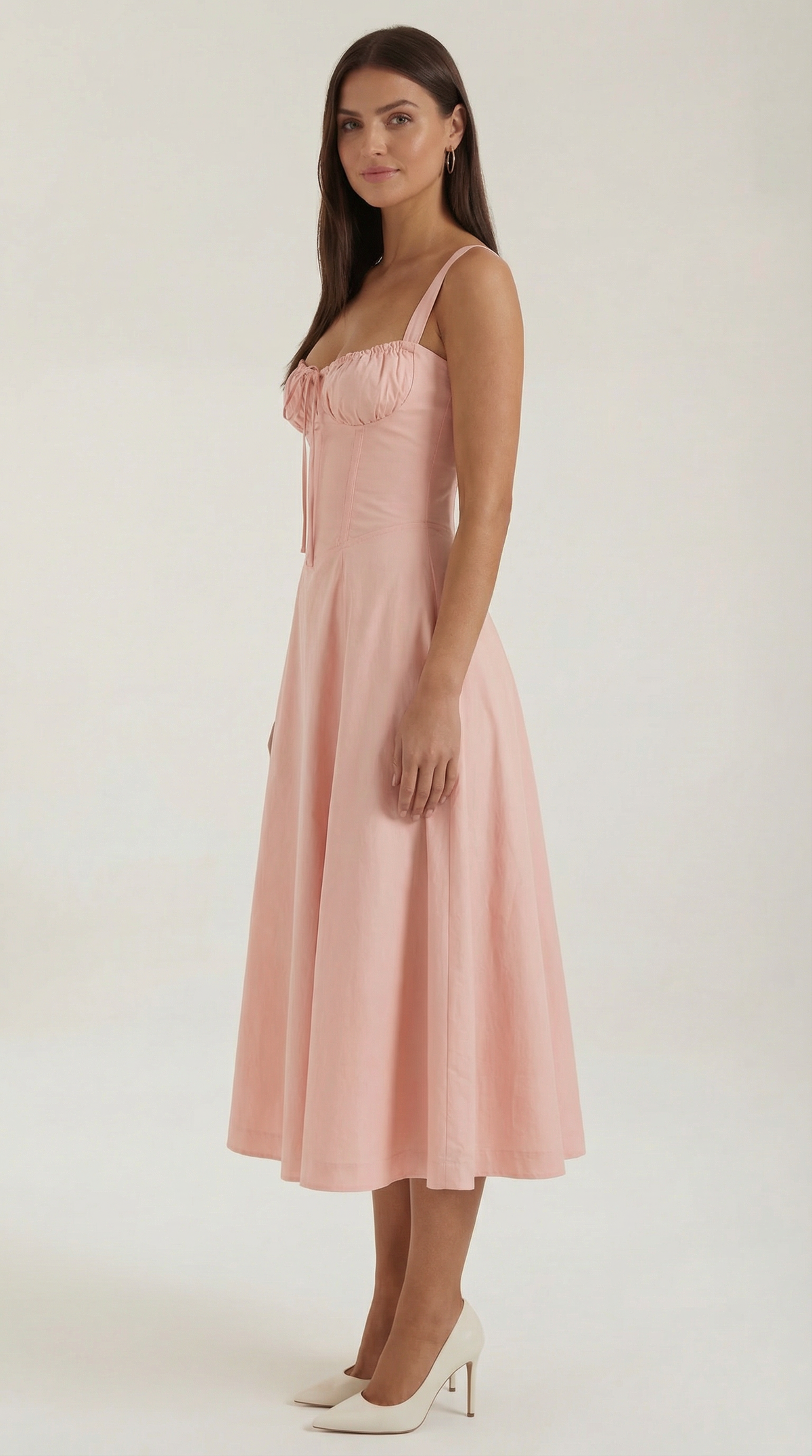Abito Midi Donna con Allacciatura