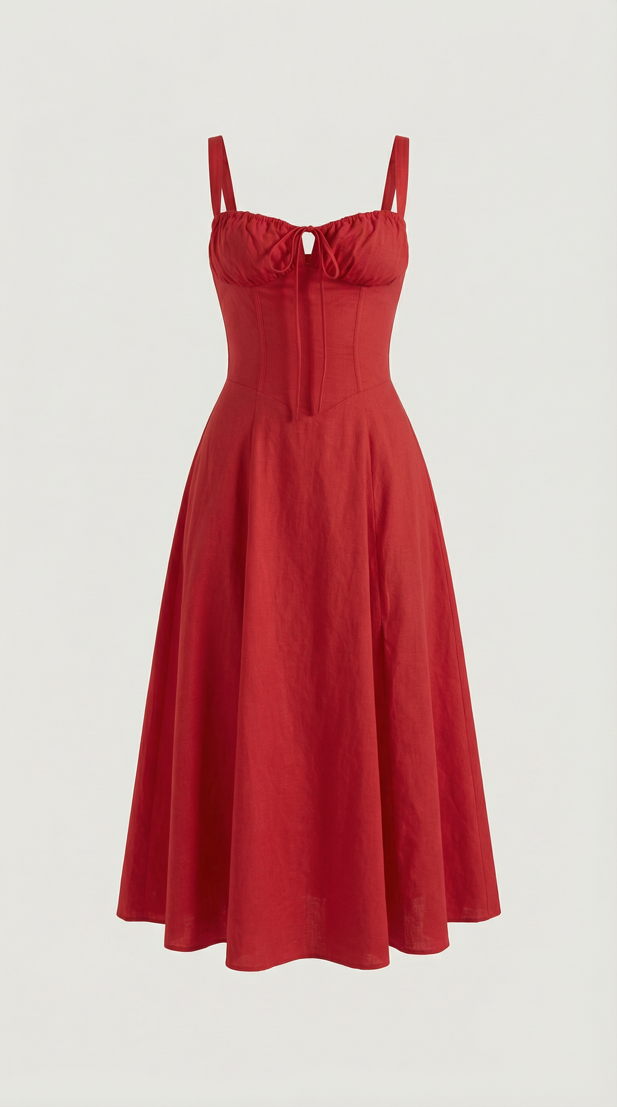 Abito Midi Donna con Allacciatura