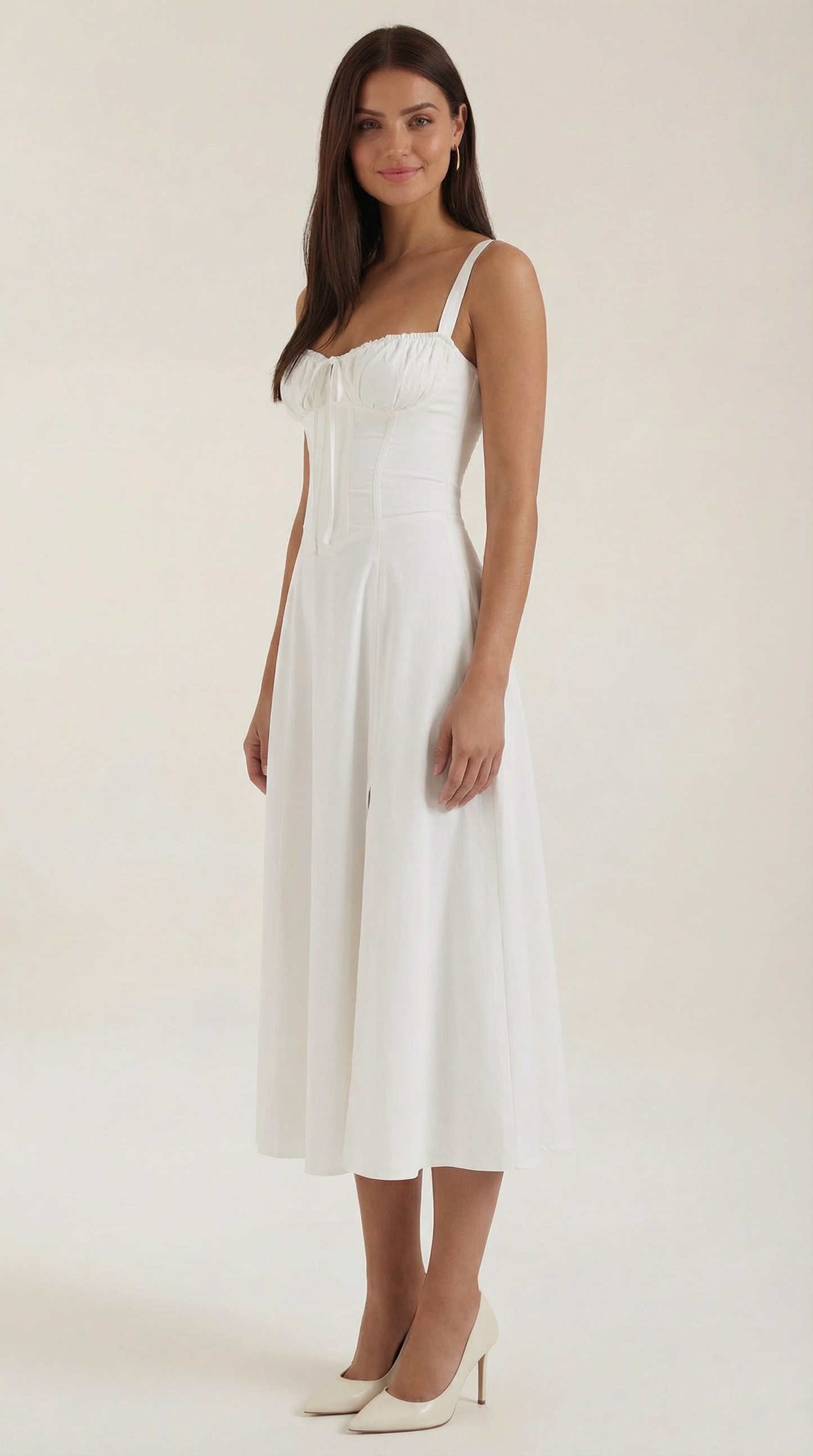 Abito Midi Donna con Allacciatura