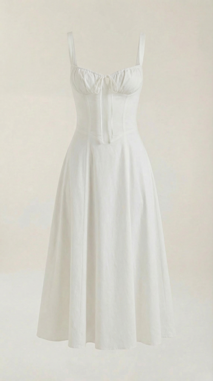 Abito Midi Donna con Allacciatura