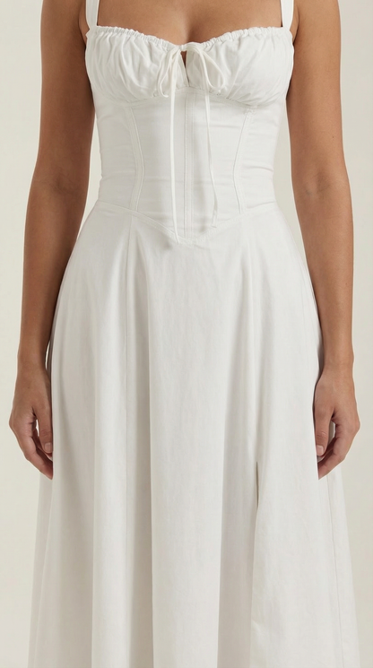 Abito Midi Donna con Allacciatura