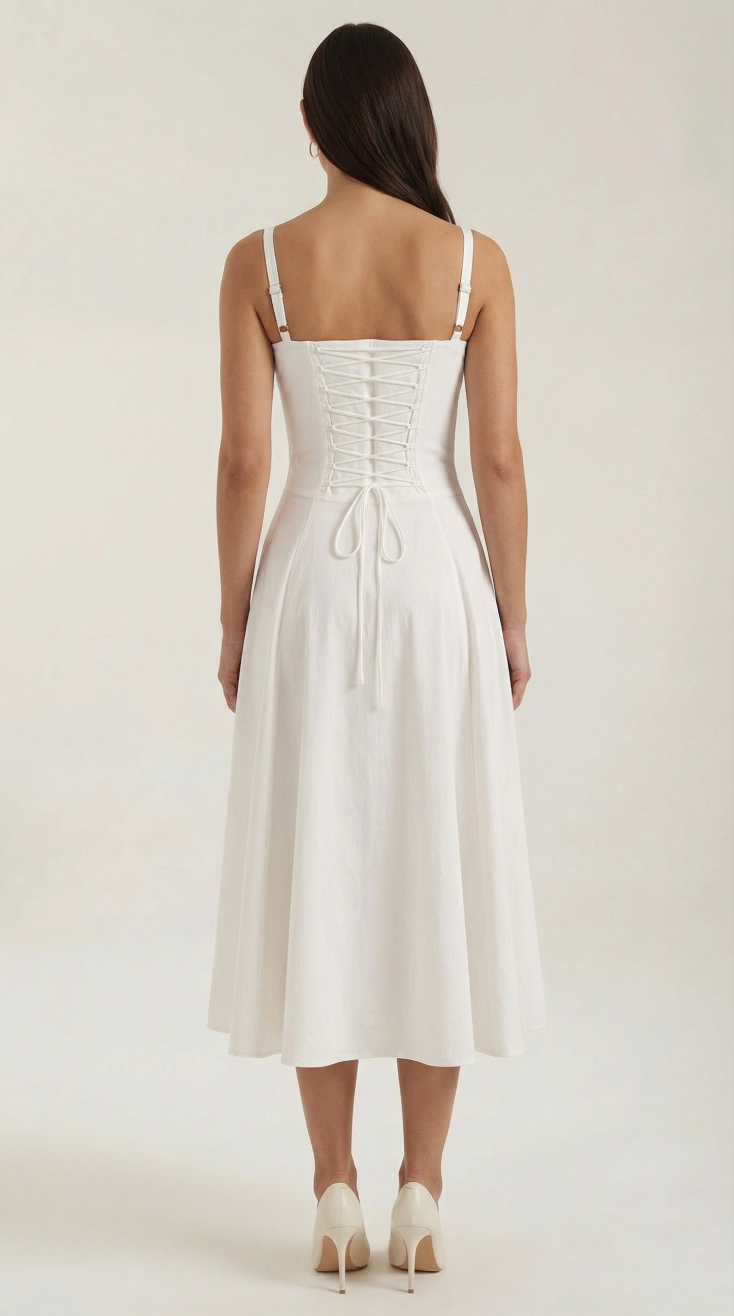 Abito Midi Donna con Allacciatura