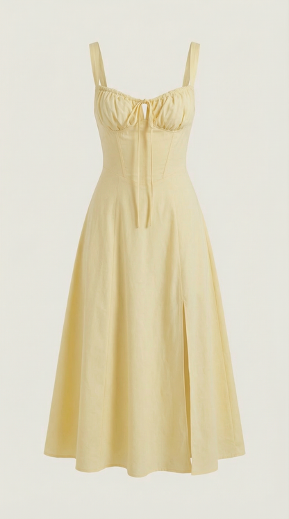 Abito Midi Donna con Allacciatura