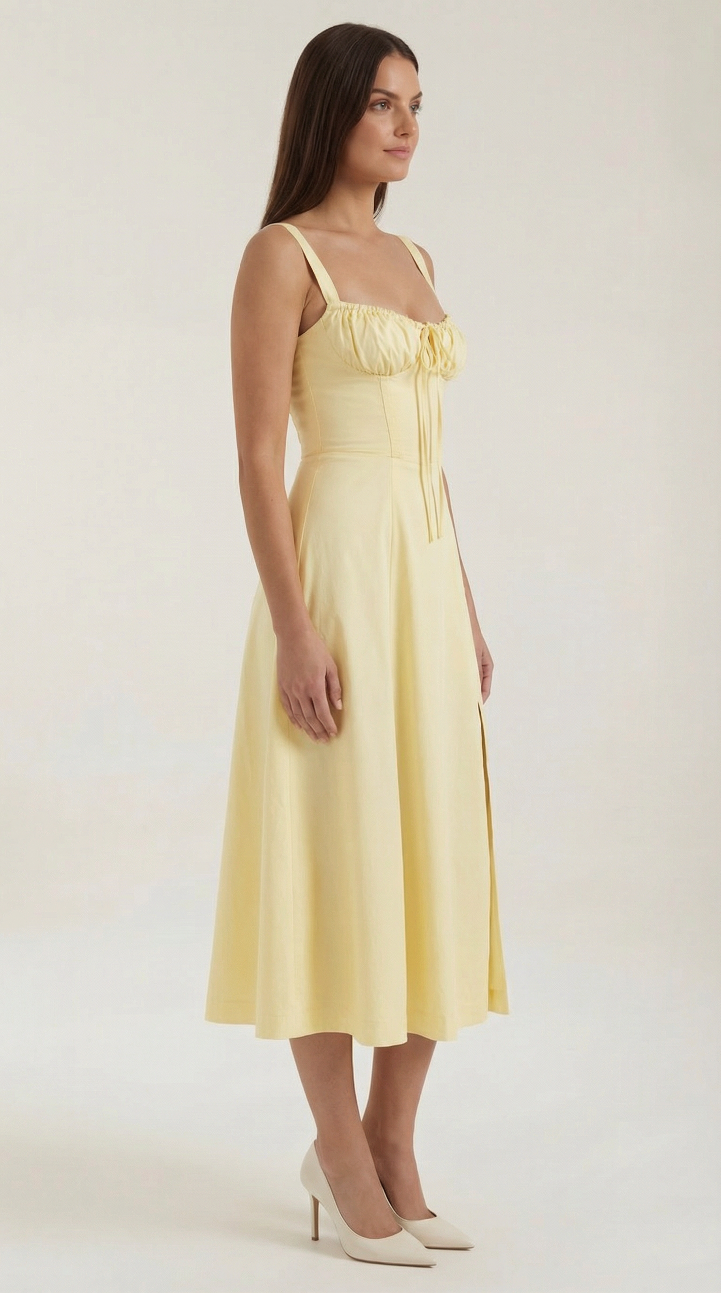 Abito Midi Donna con Allacciatura