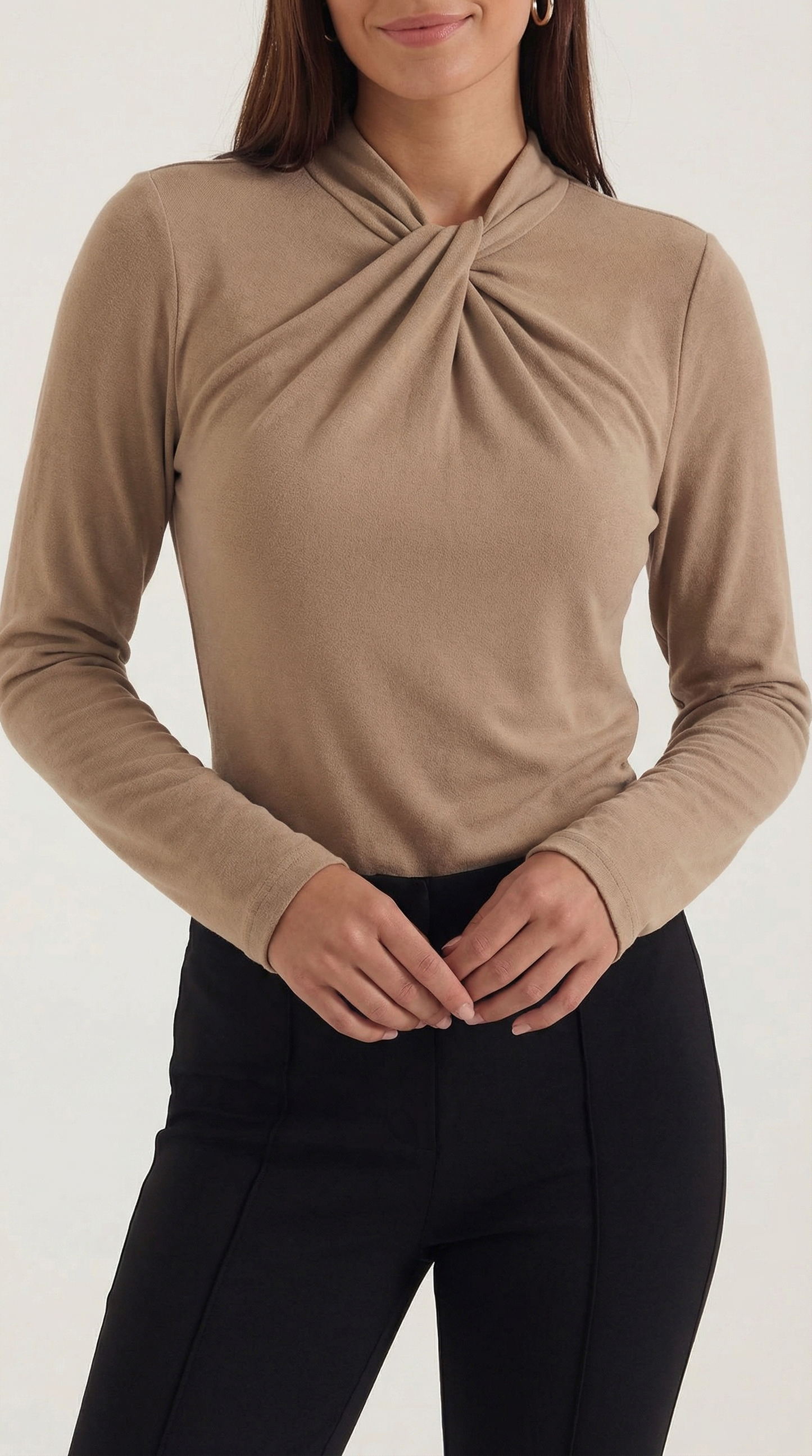 Blusa Donna con Nodo al Collo