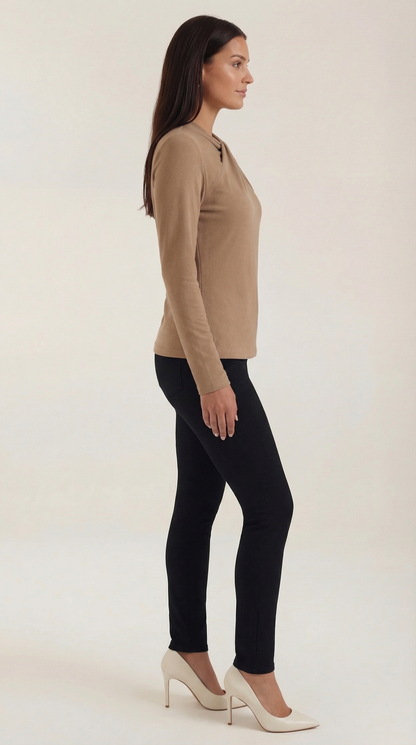 Blusa Donna con Nodo al Collo