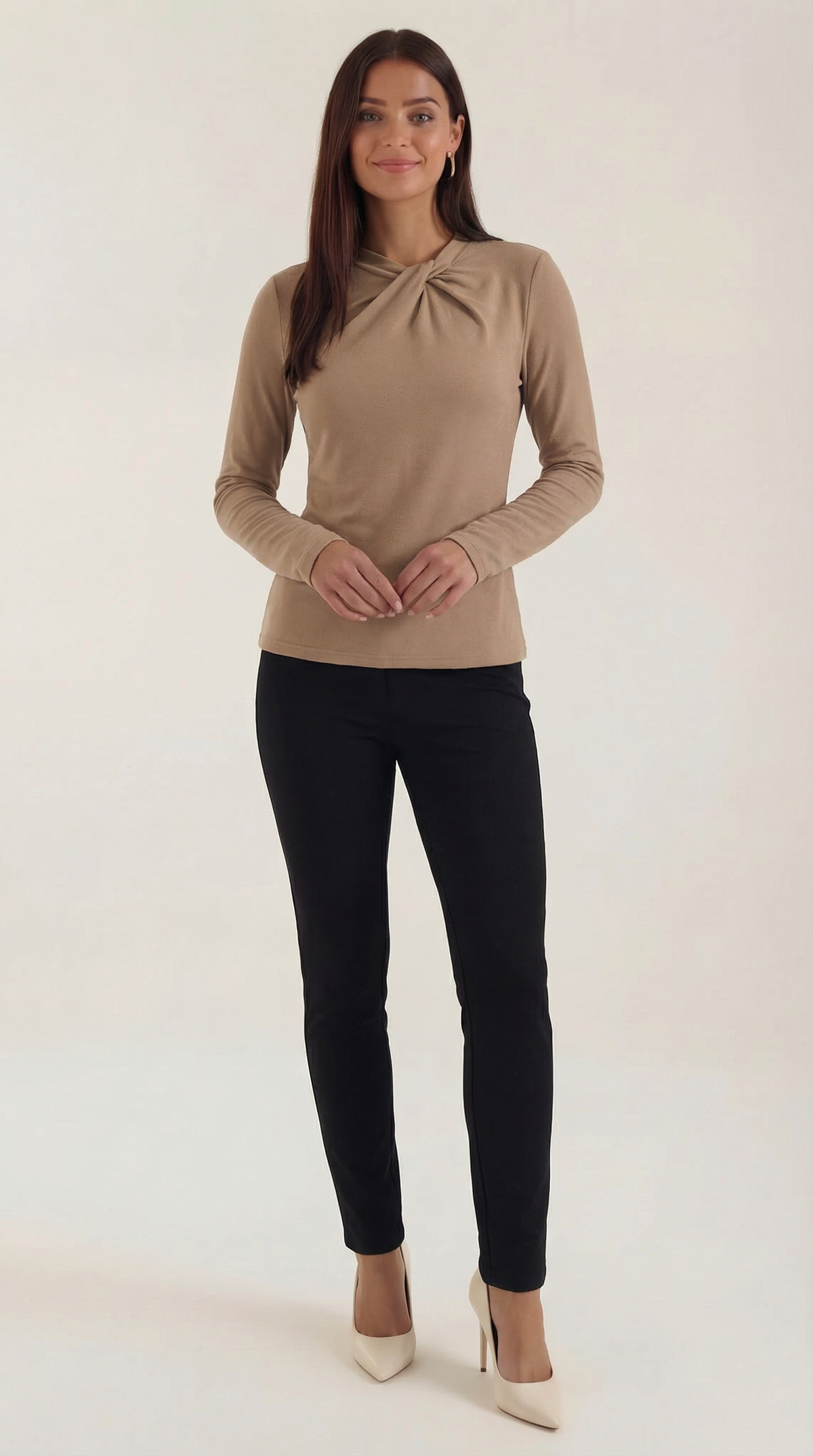 Blusa Donna con Nodo al Collo