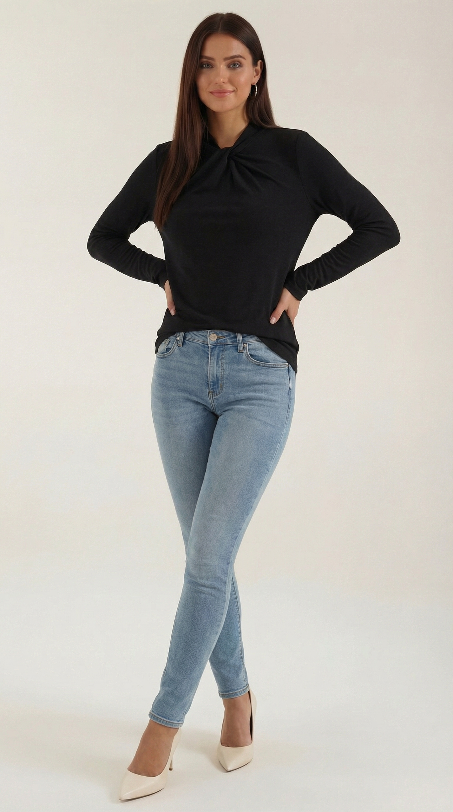 Blusa Donna con Nodo al Collo