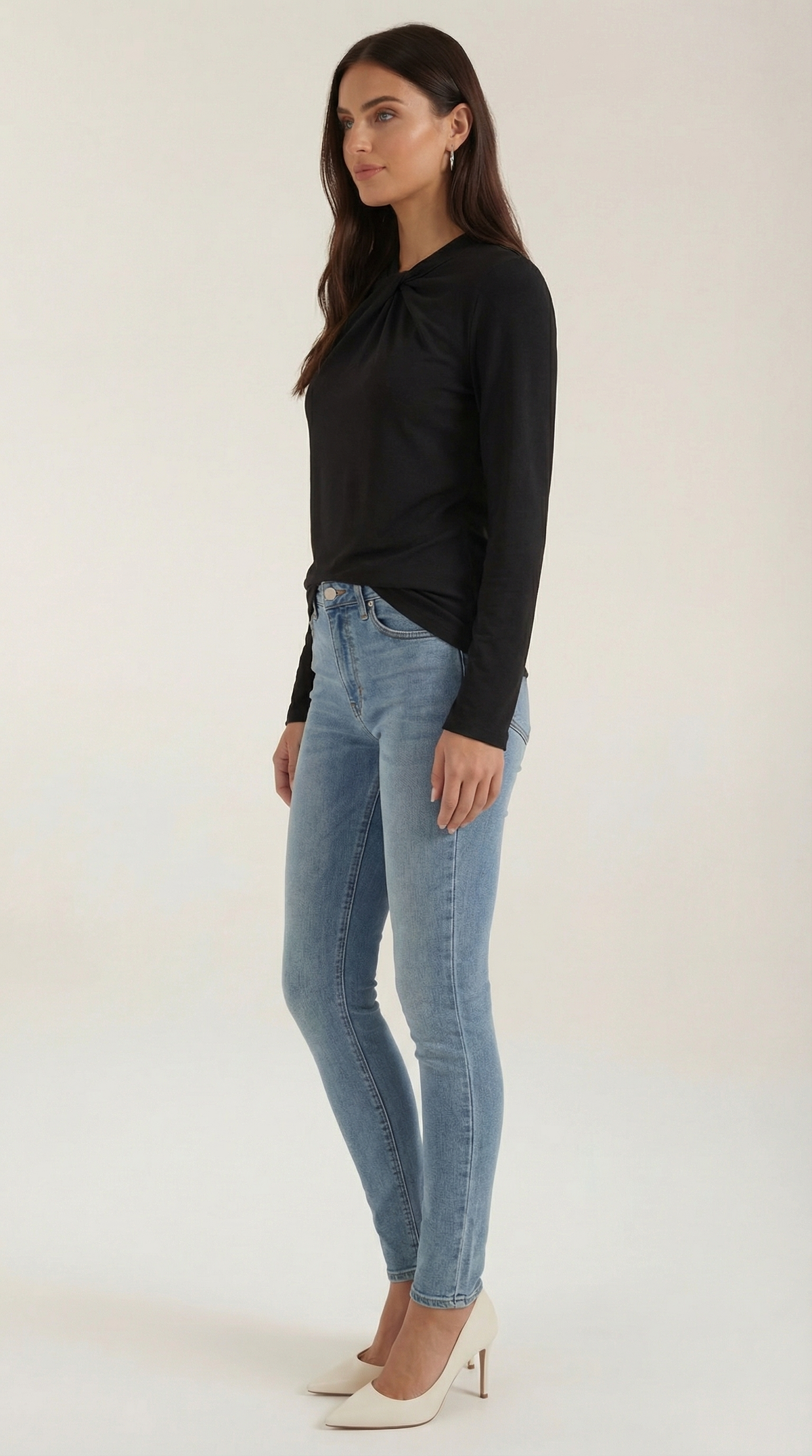 Blusa Donna con Nodo al Collo