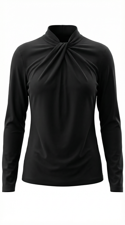 Blusa Donna con Nodo al Collo