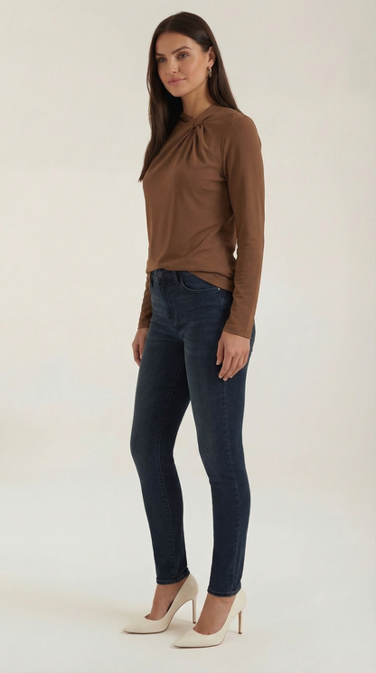 Blusa Donna con Nodo al Collo