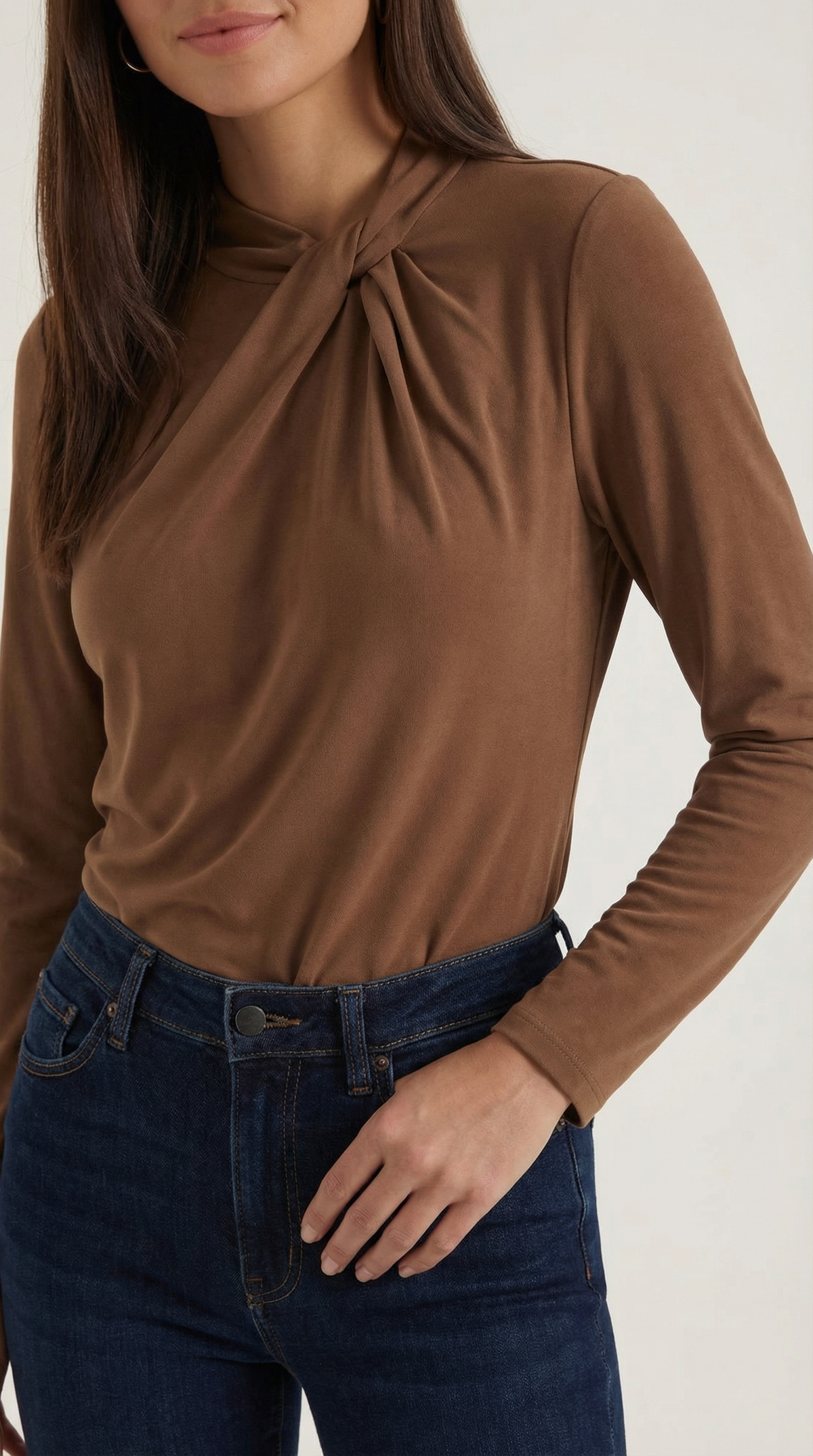 Blusa Donna con Nodo al Collo