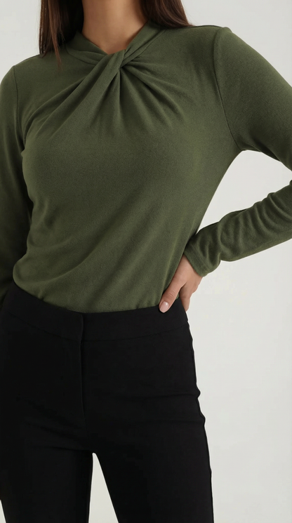 Blusa Donna con Nodo al Collo
