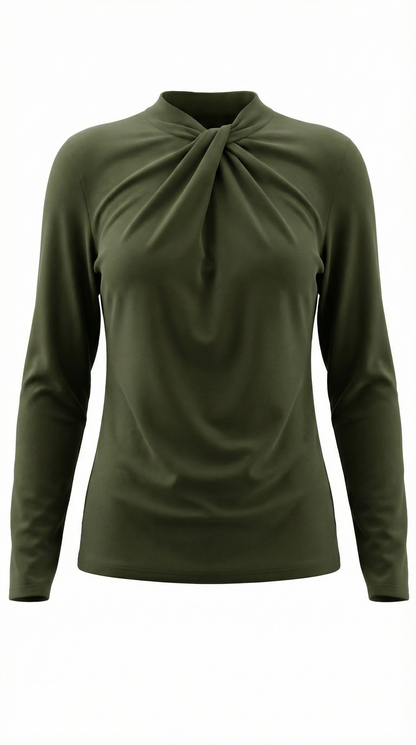 Blusa Donna con Nodo al Collo