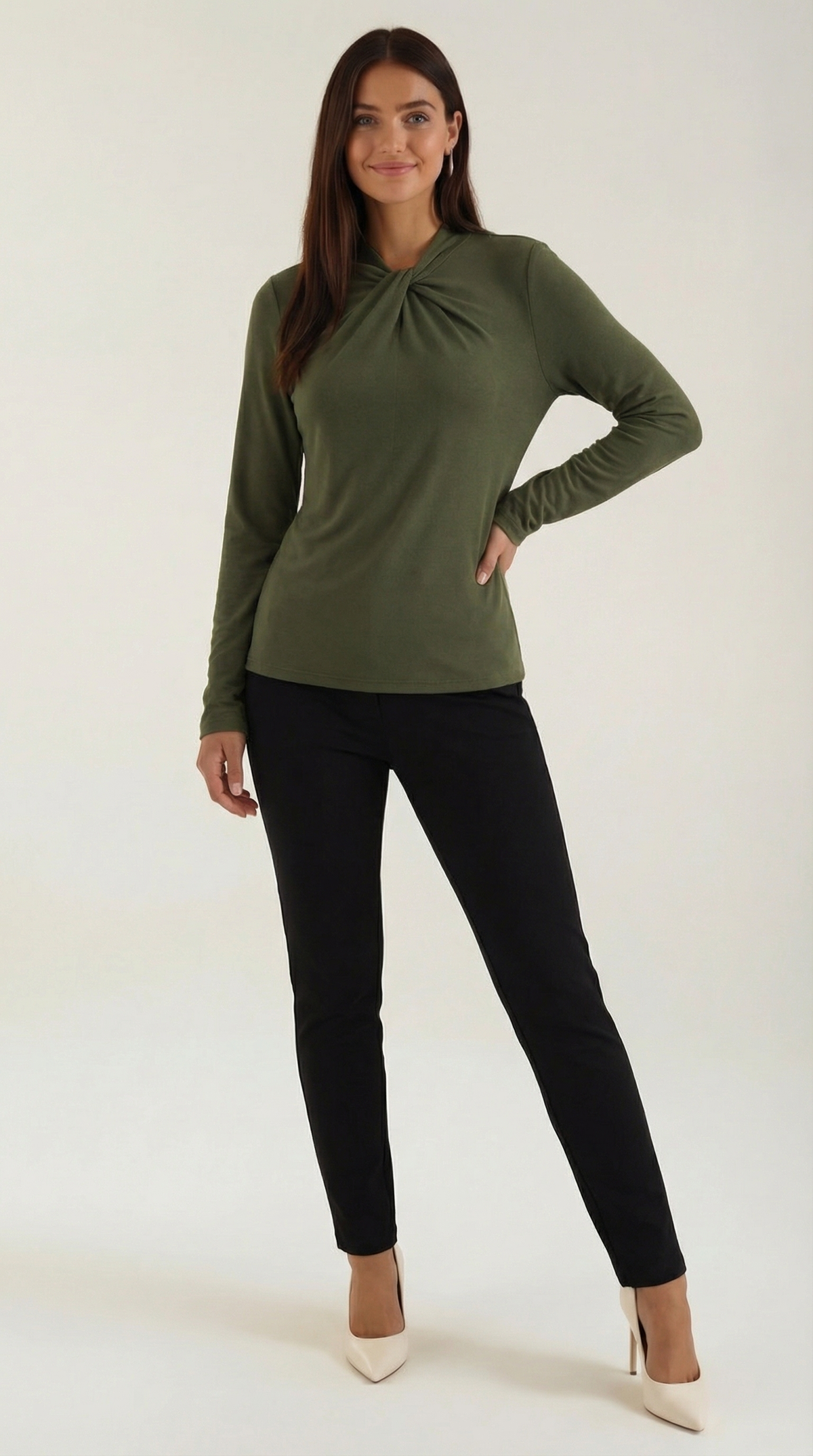 Blusa Donna con Nodo al Collo