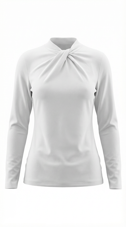 Blusa Donna con Nodo al Collo