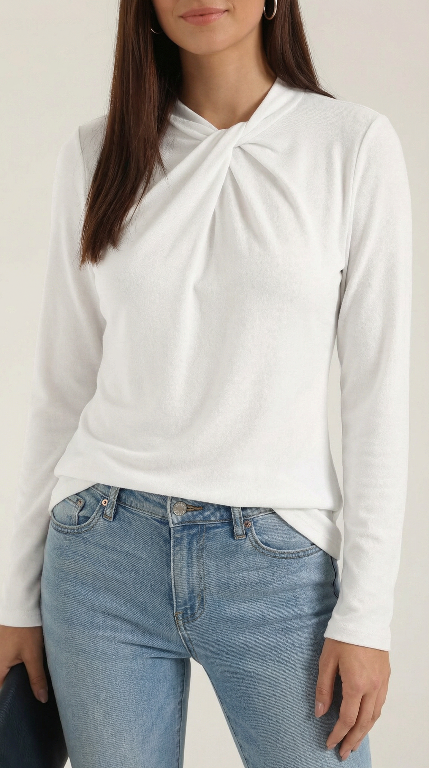 Blusa Donna con Nodo al Collo