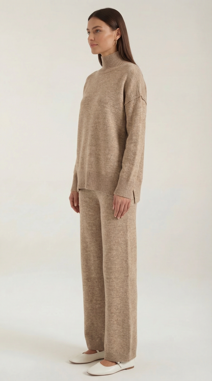 Set Donna Maglione Collo Alto e Pantaloni