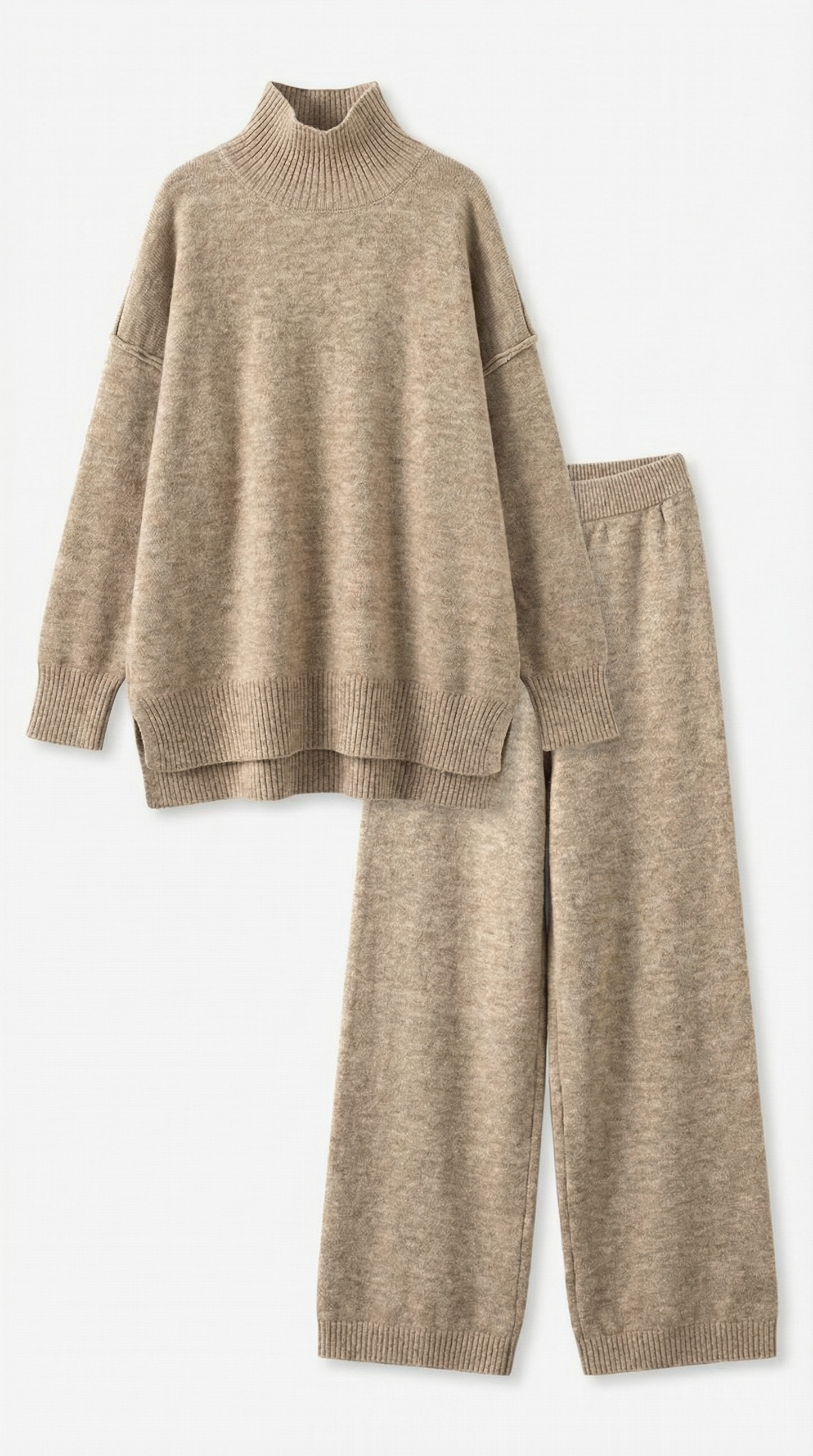 Set Donna Maglione Collo Alto e Pantaloni